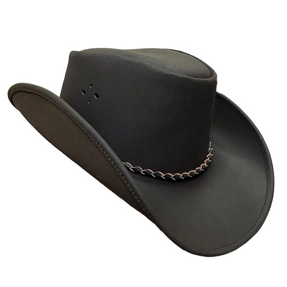 6289 Premium Chocolate Bown Leather Cowboy Hat- Western Style, Uv main image 4